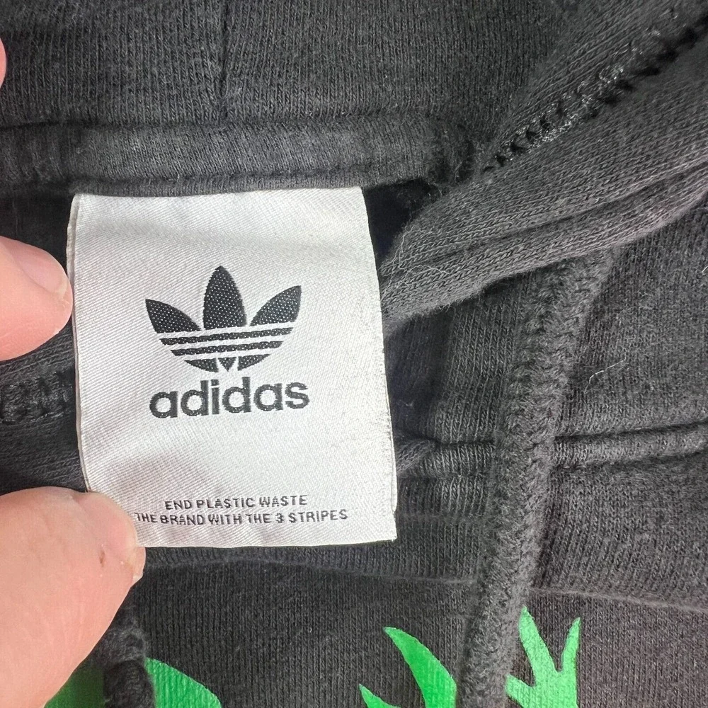 Adidas Originals Always Fresh Alway Original Black Hoodie Men's Small Distressed